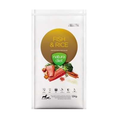 Natura Diet Fish&Rice saco de 12 Kilos